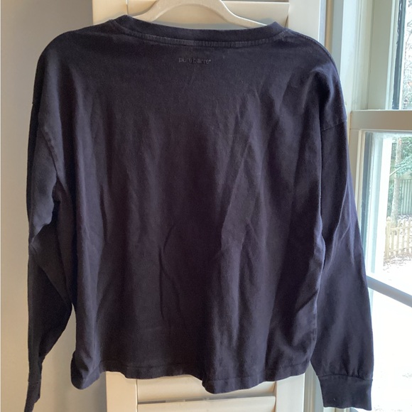 Pure Barre Black Embossed Crew Neck Long Sleeve Tee - Picture 4 of 4